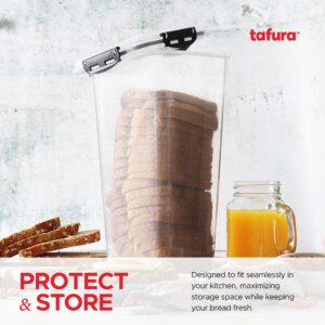 Tafura Bread Container | Plastic Bread Box | Bread Keeper with Airtight Lid | Bread Storage Loaf Container | Airtight Loaf Bread Saver, BPA Free, 5 Liter