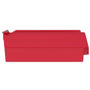 Akro-Mils 30130 Plastic Organizer and Storage Bins for Refrigerator, Kitchen, Cabinet, or Pantry Organization, 12-Inch x 6-Inch x 4-Inch, Red, 12-Pack