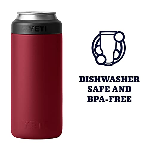 YETI Rambler 12 oz. Colster Slim Can Insulator for the Slim Hard Seltzer Cans, Harvest Red
