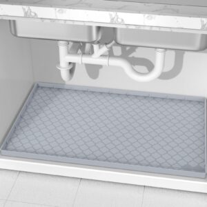 under sink mat, under sink mats for kitchen waterproof, under sink liner, for 36” cabinet, an ideal solution to protect cabinet