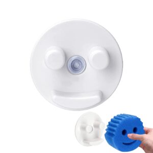 sponge holder, sponge caddy with suction cup installation, sponge sink organizer for kitchen and bathroom, for holding smiley sponges(sponges not included)…