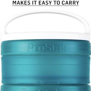 BlenderBottle ProStak Twist n’ Lock Storage Jars Expansion 3-Pak with Removable Handle, 100cc+150cc+250cc, Black