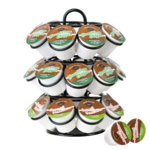keurig pod holder, k cup holder, k cup organizer, zecenn coffee pod carousel for keurig pods, coffee pods storage rack compatible with k-cup pods - holds 35 keurig pods, no assembly required