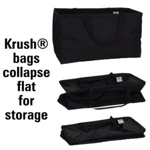Household Essentials 2212-1 Krush Canvas Utility Tote | Reusable Grocery Shopping Bag | Laundry Carry Bag | Black