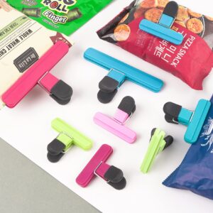 FINDMAG 8Pack Chip Clips, Food Bag Clips, Kitchen Sealing Clips, Bag Clips for Fridge, Bread, Food, Storage Packages, Snack Bags, Photos – Chip Bag Clips for Home, Office, School