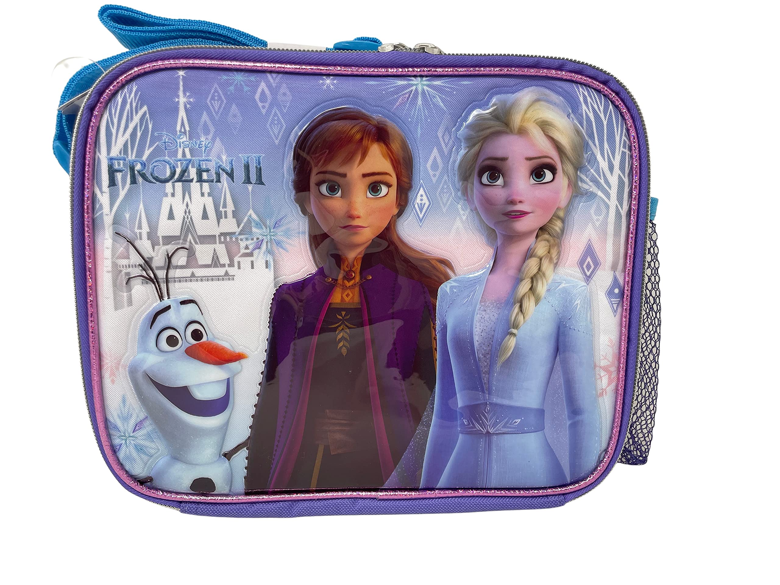 Disney Frozen Elsa Olaf & Anna Insulated 9.5" Lunch Bag with Shoulder Strap