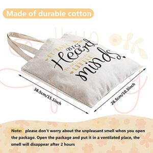 Frienda 4 Pieces Teacher Canvas Bags Teacher Tote Bag Teachers Appreciation Present for Travel Grocery Shopping