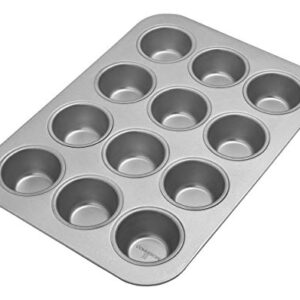 Chicago Metallic Commercial II Traditional Uncoated 12-Cup Muffin/Cupcake Pan, 15.75-inch by 11-inch