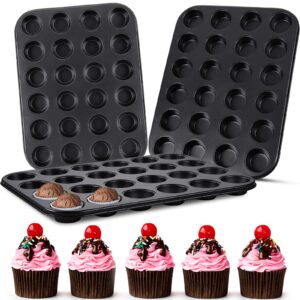 3 pieces 24 cups mini muffin pans carbon steel cupcake tin trays kitchen cupcake pans nonstick baking pans for baking brownie, cake, dessert