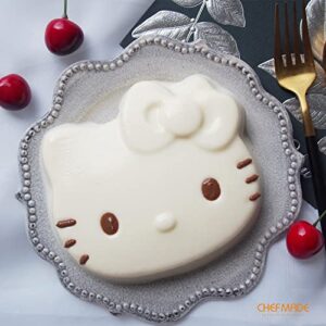 CHEFMADE Hello Kitty Cake Pan, 8-Inch Non-Stick Cat-Shaped Bakeware for Oven and Instant Pot Baking (Pink)