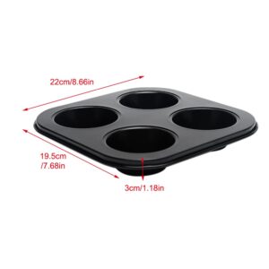 4 Cup Large Muffin Cupcake Moulds/Trays, Non Stick Cupcake Muffins Tin Baking Tray 2 Pack Carbon Steel Round Muffin & Cupcake Pans, Dishwasher Oven Safe