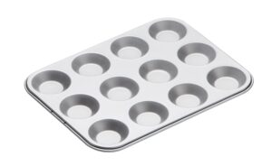 kitchencraft non stick muffin tin/mince pie baking tray, 12 holes, 31.5 x 24 cm