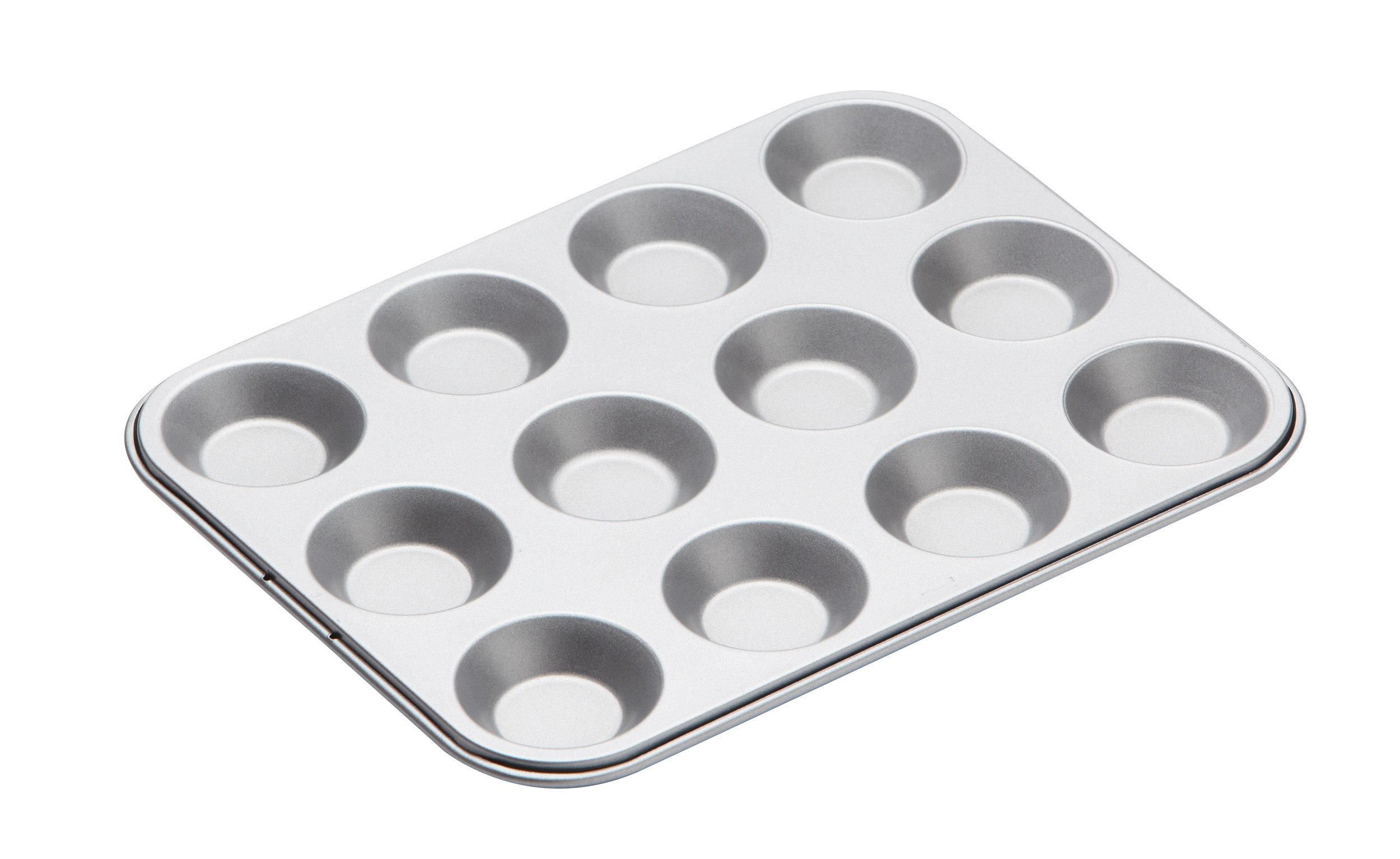 KitchenCraft Non Stick Muffin Tin/Mince Pie Baking Tray, 12 Holes, 31.5 x 24 cm