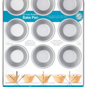 KitchenCraft Non Stick Muffin Tin/Mince Pie Baking Tray, 12 Holes, 31.5 x 24 cm