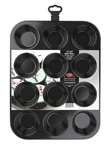 Tala Non Stick 12 Cup Bun Tin, Black