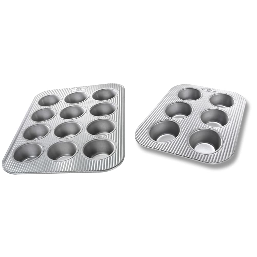 USA Pan Bakeware Muffin Pan and Toaster Oven Muffin Pan Bundle