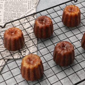 CGGYYZ Carbon Steel 12-Cavity Non-Stick Canele Mold Cake Pan, Gold