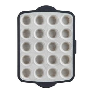 trudeau structure silicone pro 20 cavity mini muffin pan, marble