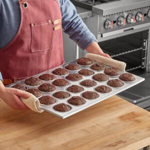 TrueCraftware 24 Cup Aluminum Muffin Pan 3-1/2 oz each cup- Cupcake Baking Pan Bakeware Cupcake Pan Great for Making Muffin Cakes Tart Bread Shortcakes Brownies for Home and Kitchen