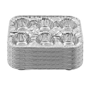 ATB 10 Pc Aluminum Foil Muffin Pan 6 Cavity Cake Mold Cupcake Disposable Container