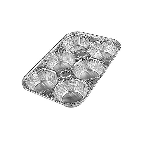 ATB 10 Pc Aluminum Foil Muffin Pan 6 Cavity Cake Mold Cupcake Disposable Container