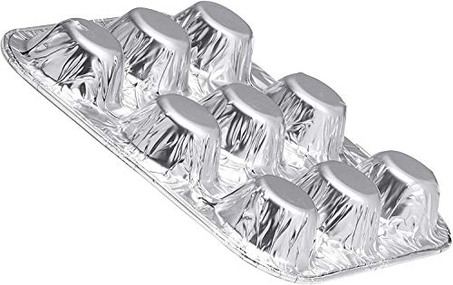 9-Cavity Mini Cupcake and Muffin Pans | Disposable Aluminium Baking Pans | Use for Baking Mini Muffin, Cupcake, Cake | For Weddings, Parties, Birthdays, Gatherings (12 Pack)
