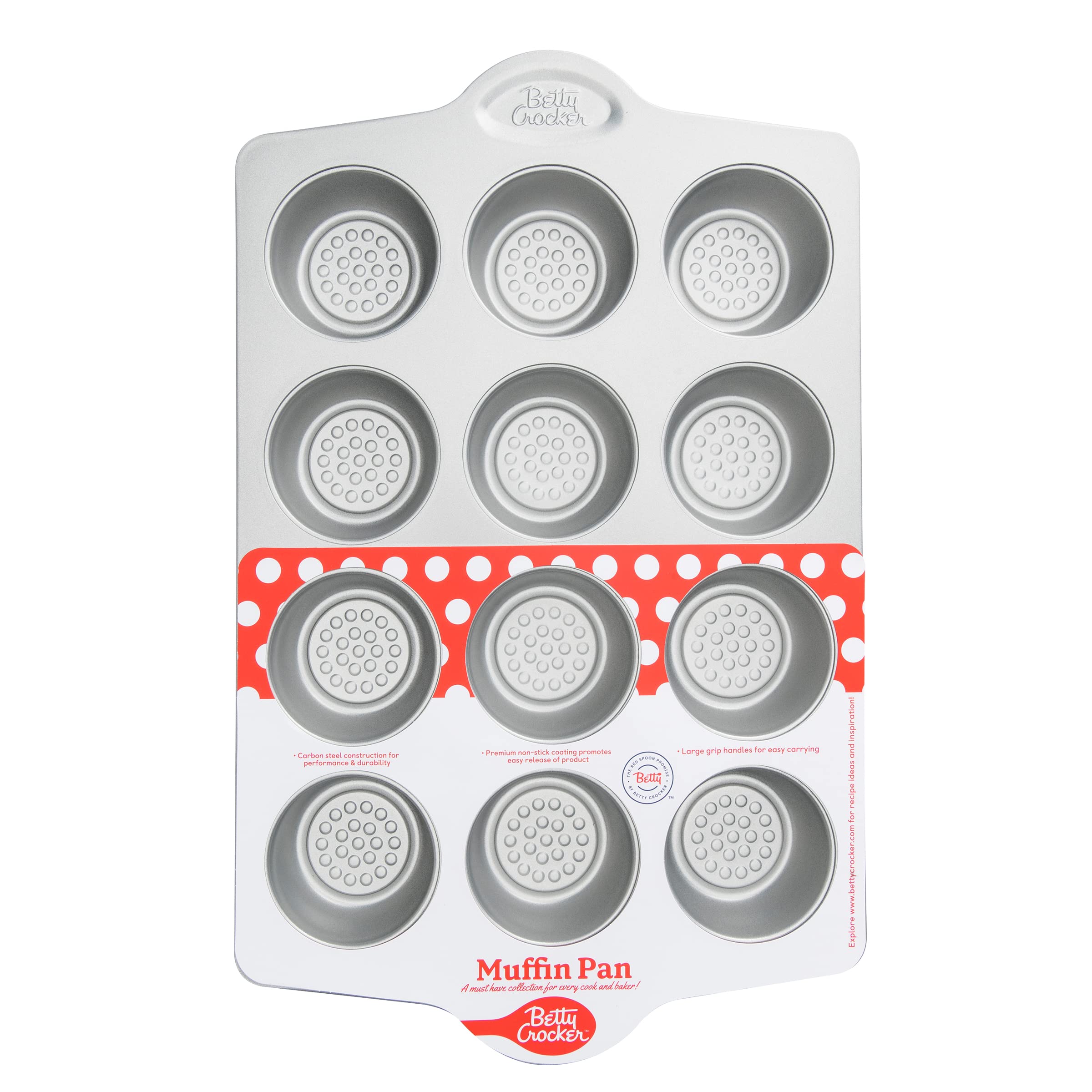 Betty Crocker Carbon Steel 12 Cup Muffin Pan