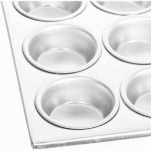 Tezzorio 24-Cup Muffin Pan/Cupcake Pan, Commercial Grade Aluminum Muffin Pan, Professional Bakeware