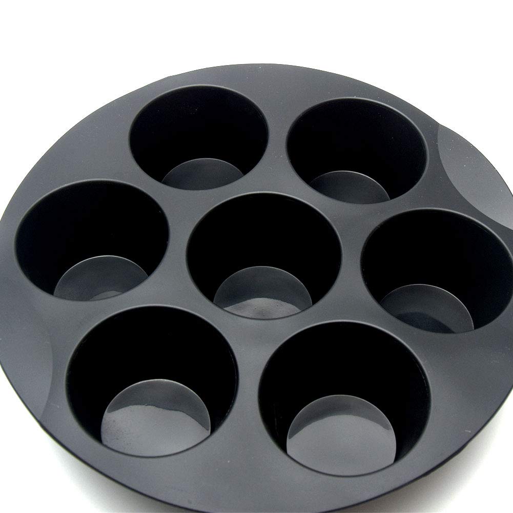 iayokocc 7 Cup Air Fryer Muffin Pan, 18cm Non-Stick Silicone Muffin Cake Cups Cupcake Baking Mold for Air Fryer Accessories, Perfect for Eggs Muffin, Cupcake Molds, Dishwasher Safe