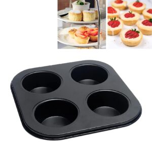 pilarmuture 4 hole muffin pan muffin trays, bakeware tins & trays non-stick cupcake baking pan mini muffin cups pudding bakeware cake mold for oven baking roasting