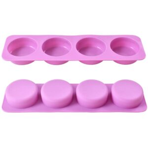 ionegg silicone cupcake pan, round silicone mold for making 2.4 inch cylinder cupcake and muffin, 2 pack