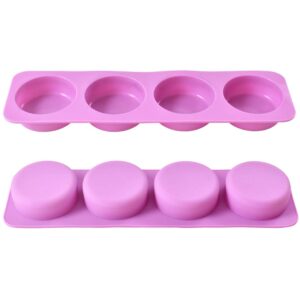 ionEgg Silicone Cupcake Pan, Round Silicone Mold for Making 2.4 inch Cylinder Cupcake and Muffin, 2 Pack