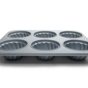 Fox Run Fluted Muffin Pan, 14 x 10.5 x 2 inches, Metallic