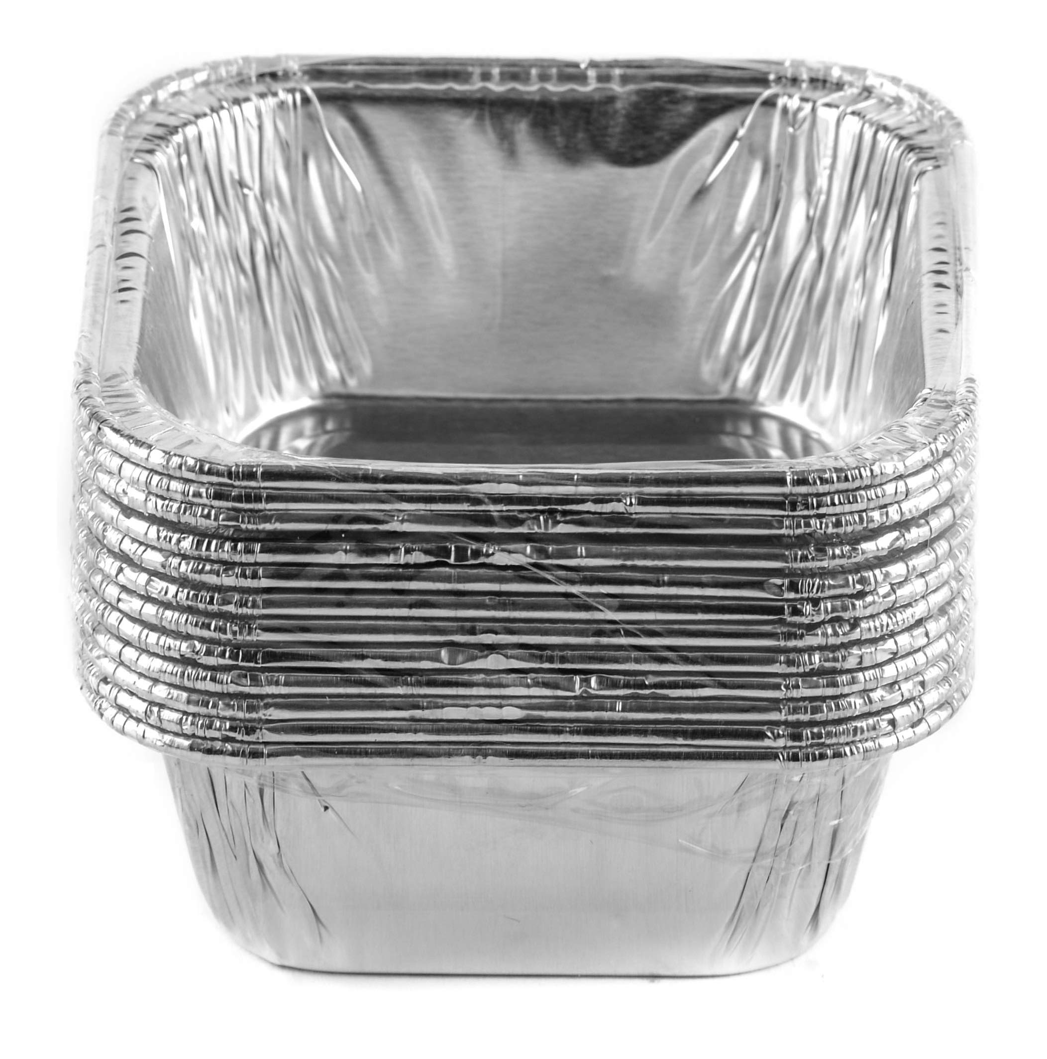 [60 PACK] Aluminum Square Tin Muffin Pan 3 inch - Disposable Aluminum Cupcake Pans - Strong, Durable, Reusable, Recyclable - Muffin Tin Great for Baking Cupcakes, Muffins, Small Pies, Loafs (3 x 3)