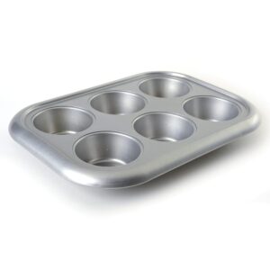 norpro nonstick more-than-a-muffin pan, jumbo, 6 count, grey