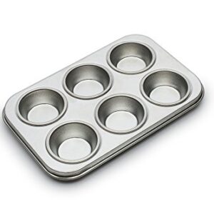 Fox Run Micro Muffin Pan, Tinplated Steel, 6 Cup