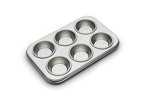 Fox Run Micro Muffin Pan, Tinplated Steel, 6 Cup