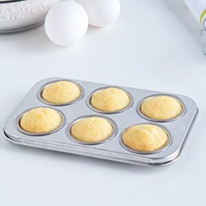 Fox Run Micro Muffin Pan, Tinplated Steel, 6 Cup