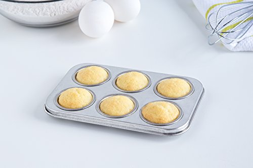 Fox Run Micro Muffin Pan, Tinplated Steel, 6 Cup