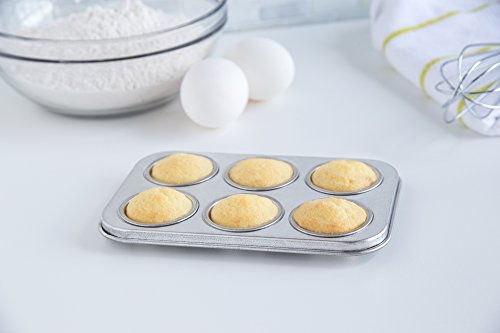 Fox Run Micro Muffin Pan, Tinplated Steel, 6 Cup