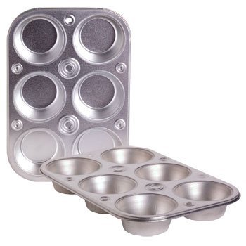 6-cup Metal Muffin / Cupcake Pan Toaster Oven Size