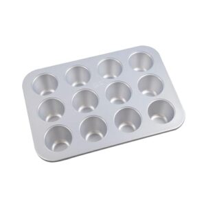 baker's secret 12cup muffin pan cupcake nonstick pan - aluminized steel pan muffins cupcakes 2 layers non stick coating easy release dishwasher safe diy bakeware baking supplies - superb collection