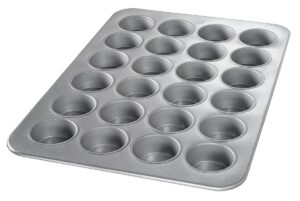 chicago metallic glazed aluminum jumbo muffin pan for 24 muffins