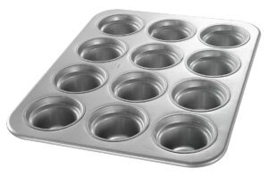 chicago metallic glazed aluminum large-crown 12 cup muffin pan