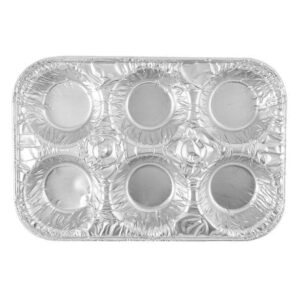 Aluminum Muffin Pans (6 Compartments) - 2 Count