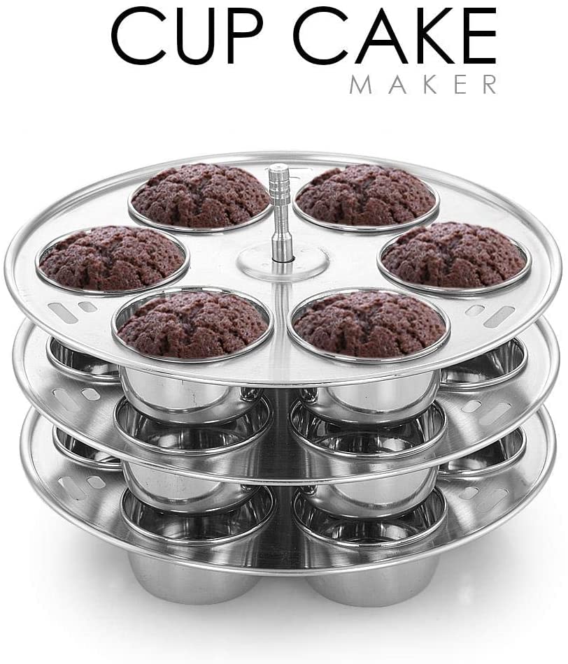 KERAM Stainless Steel Bakeware Set for Muffins-Pan/Puddings/Yogurt/Egg-Poaching/Cupcakes/Mini-Flans/egg-tart/Custard-pans/cookware-sets - 6/8 QT Instant-insta-Pot in Pot Multipurpose use unique gift