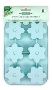 handstand kitchen winter wonderland snowflake shaped cupcake mold