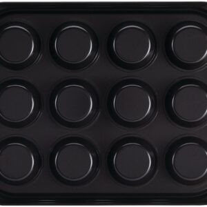 Anolon Allure Nonstick 12-Cup Muffin Tin / Nonstick 12-Cup Cupcake Tin - 12 Cup, Onyx/Pewter