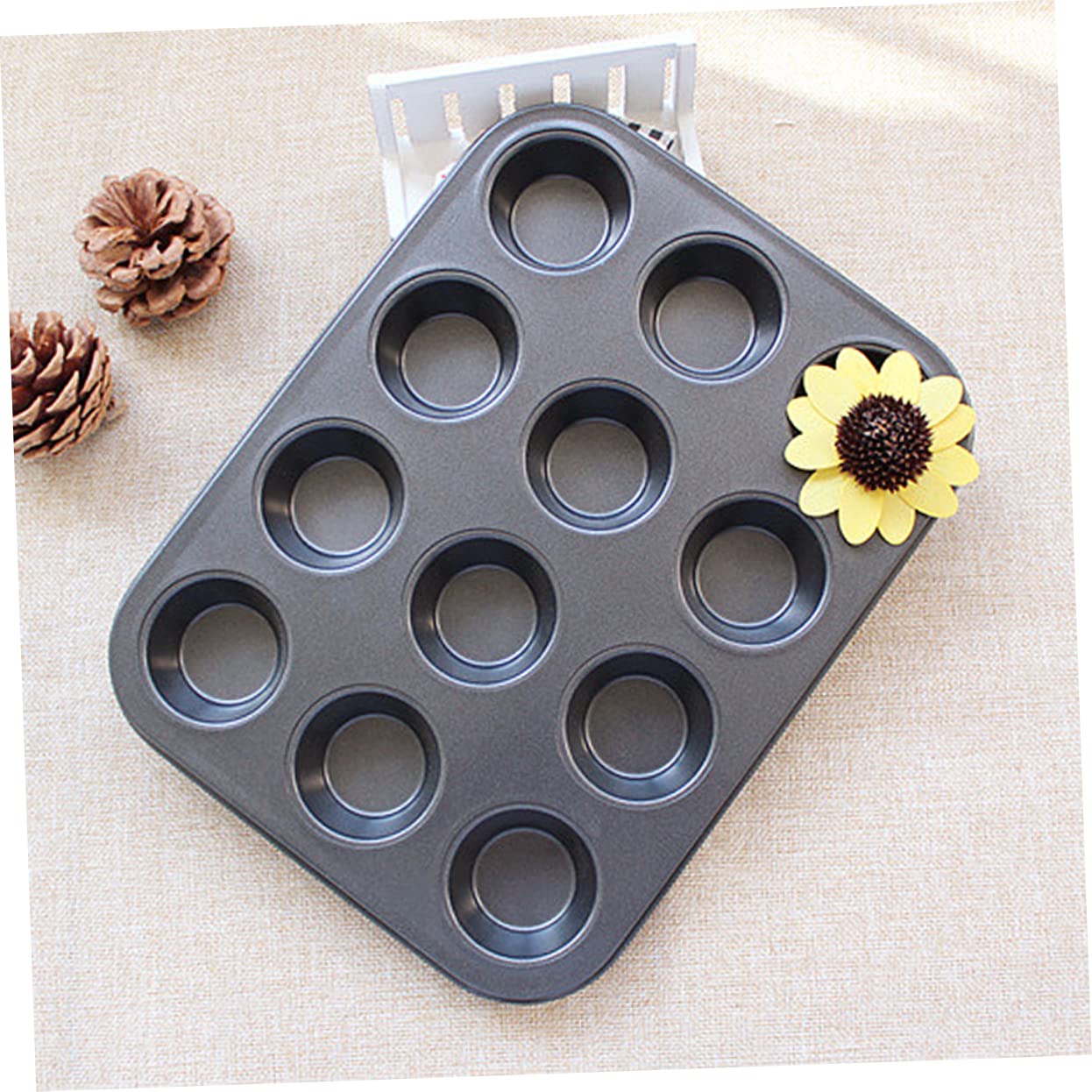 DOITOOL Loaf Bread Pan Cake Molds Mini Muffin Pan Lemon Muffin Pans Nonstick Quiche Pan Muffin Tin Steel Cupcake Pan Muffin Pan 12 Steel Cupcake Mold Stainless Steel Patties Little Muffin