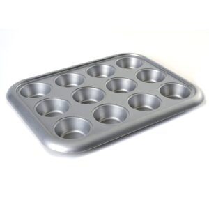 norpro nonstick more-than-a-muffin pan, standard, 12-count, grey